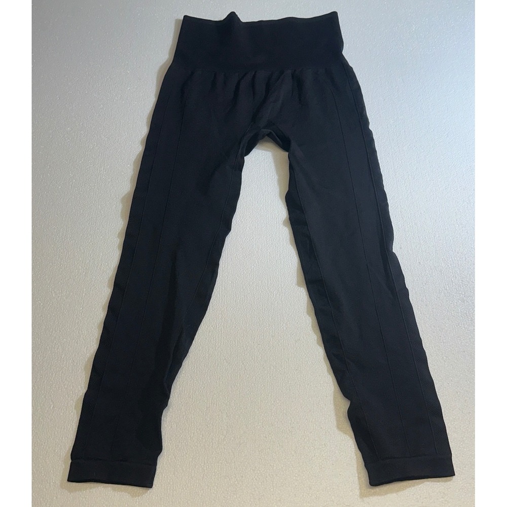 Homma Womens‎ XL Black High Waisted Seamless Leggings Athletic Yoga Pants TC102